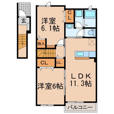 メゾン　ララリの物件間取画像